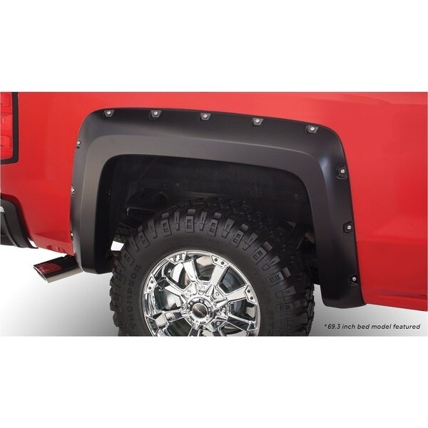 14-16 SILVERADO 1500/15-16 2500/3500 POCKET STYLE FENDER FLARE (REAR P, Bushwacker, Mfr#: 40116-02